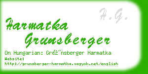 harmatka grunsberger business card